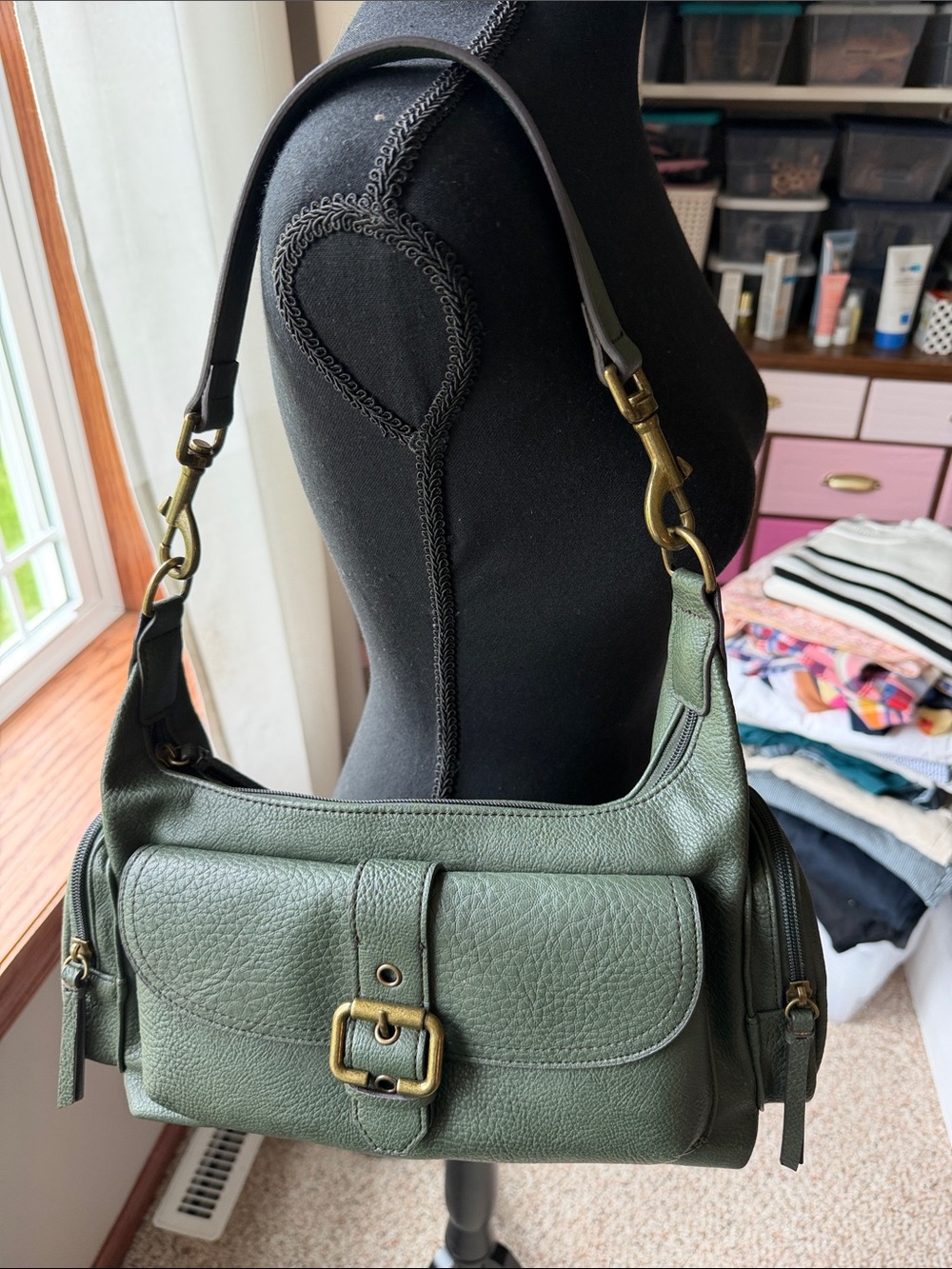 a.n.a Olive Green Women's Messenger Bag